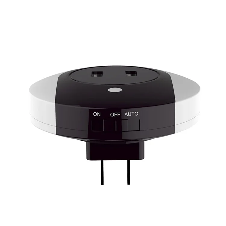 CH001 Mini LED Night Light with Dual USB Wall Charger 2-in-1 Design - US Plug / Dark Purple