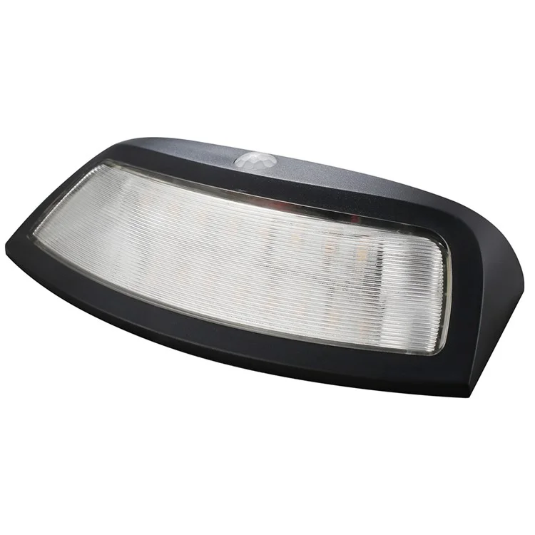 DS-3690 200LM 8 LEDs Solar Smiling Wall Light Outdoor Motion Sensor Solar Lamp - Black