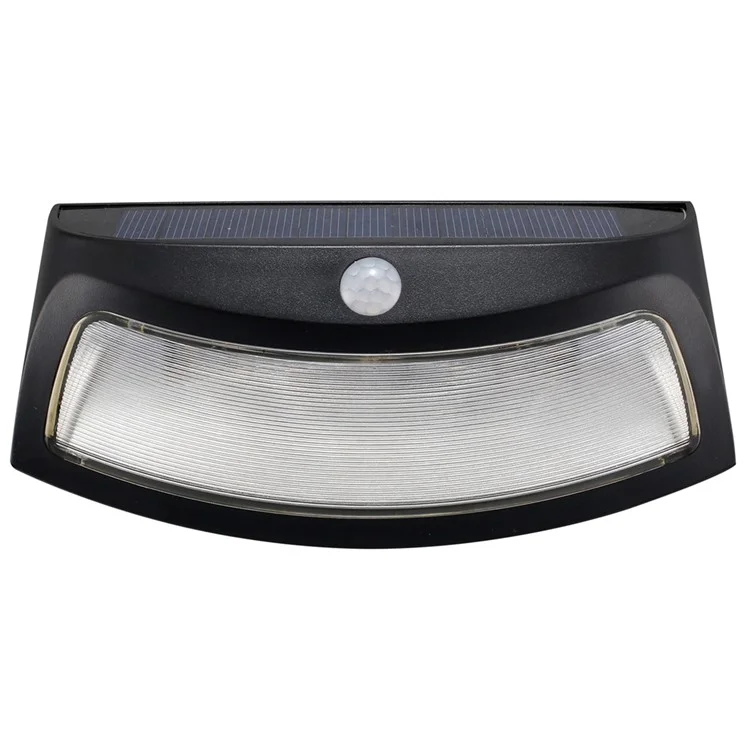 DS-3690 200LM 8 LEDs Solar Smiling Wall Light Outdoor Motion Sensor Solar Lamp - Black