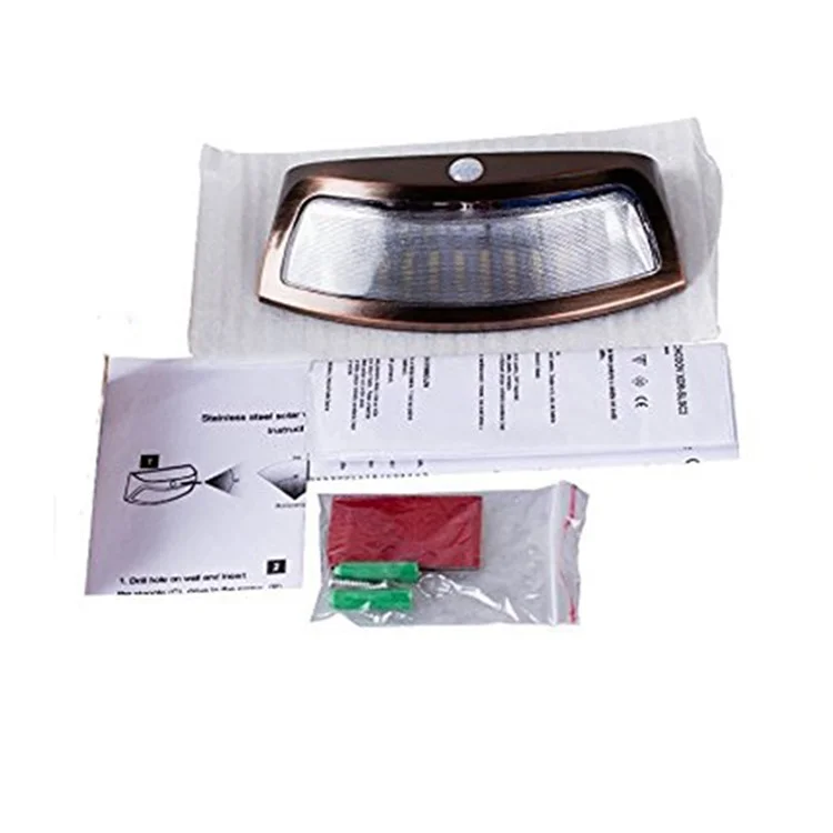 DS-3690 200LM 8 LEDs Solar Smiling Wall Light Outdoor Motion Sensor Solar Lamp - Black