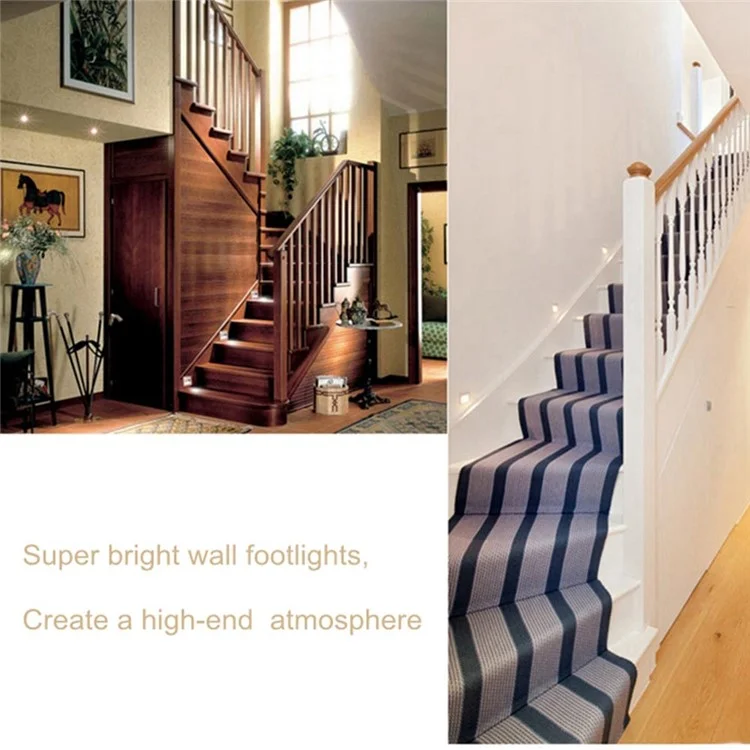 YOUOKLIGHT YK2306 LED Motion Sensor Footlight Wall Light Lamp for Stairs Step Corner - Warm White Light