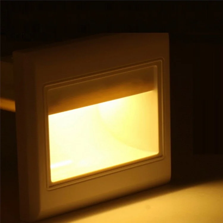 YOUOKLIGHT YK2306 LED Motion Sensor Footlight Wall Light Lamp for Stairs Step Corner - Warm White Light