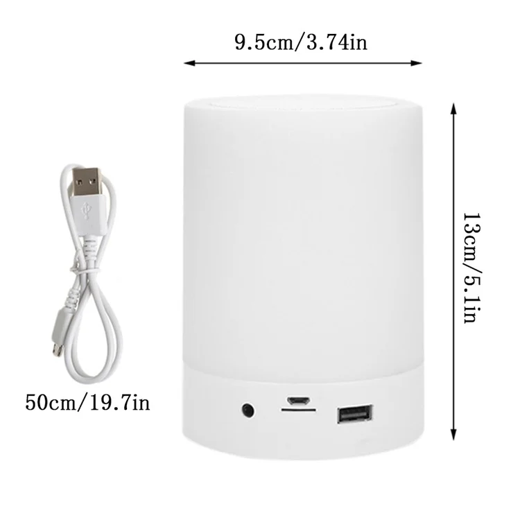YOUOKLIGHT YK2307 LED Light Smart Bluetooth Speaker Power Bank with TF Card Slot / Aux-in