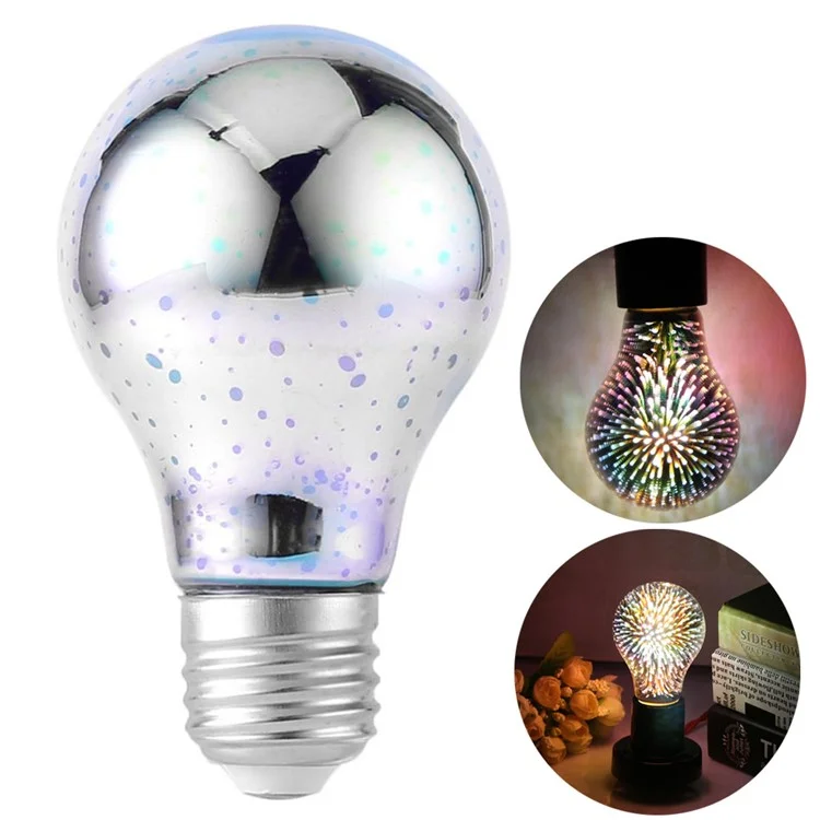 YOUOKLIGHT YK0854 A60 E27 Novelty 3D LED Fireworks Light Bulb Vintage Atmosphere Decorative Christmas Bulb Light