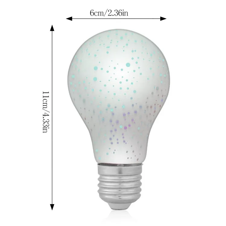 YOUOKLIGHT YK0854 A60 E27 Novelty 3D LED Fireworks Light Bulb Vintage Atmosphere Decorative Christmas Bulb Light