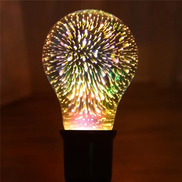 YOUOKLIGHT YK0854 A60 E27 Novelty 3D LED Fireworks Light Bulb Vintage Atmosphere Decorative Christmas Bulb Light