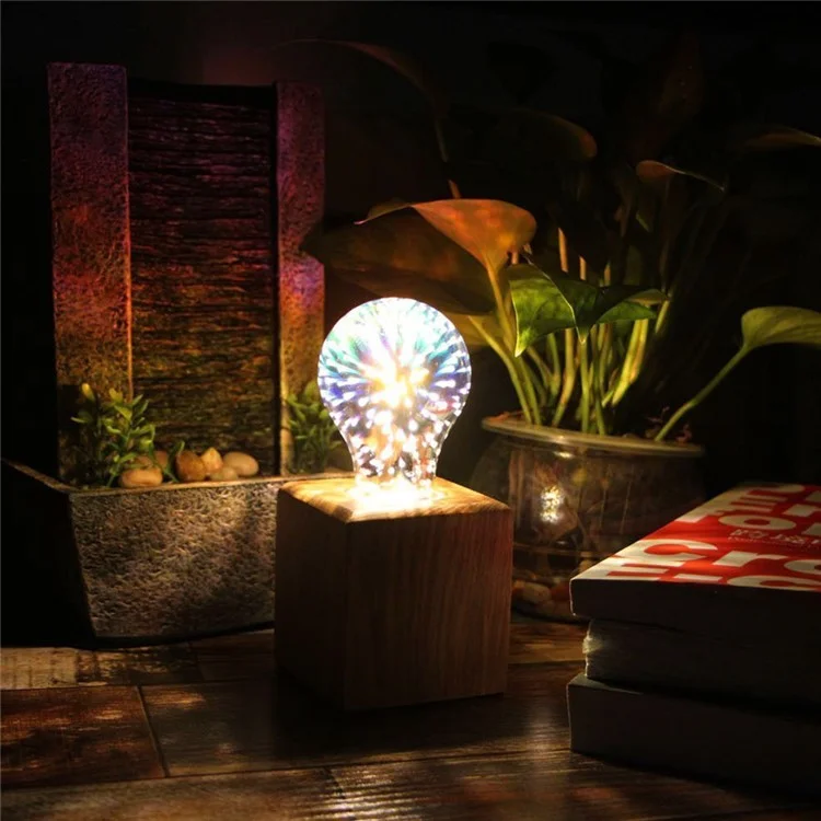 YOUOKLIGHT YK0854 A60 E27 Novelty 3D LED Fireworks Light Bulb Vintage Atmosphere Decorative Christmas Bulb Light