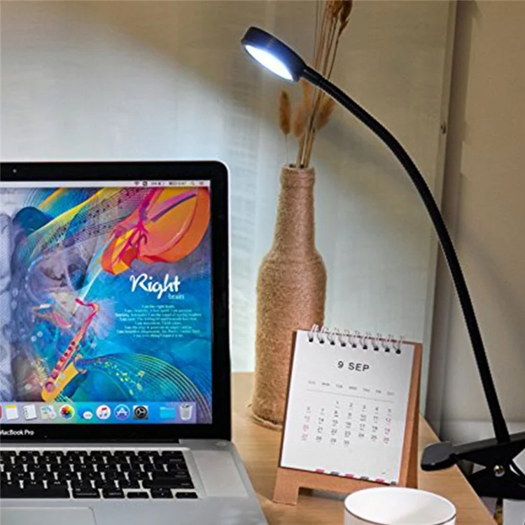YOUOKLIGHT YK2310 3W Goose Neck Clip-on Desk LED Lamp - US Plug
