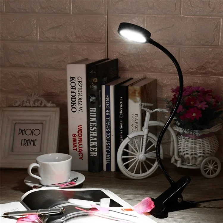 YOUOKLIGHT YK2310 3W Goose Neck Clip-on Desk LED Lamp - US Plug