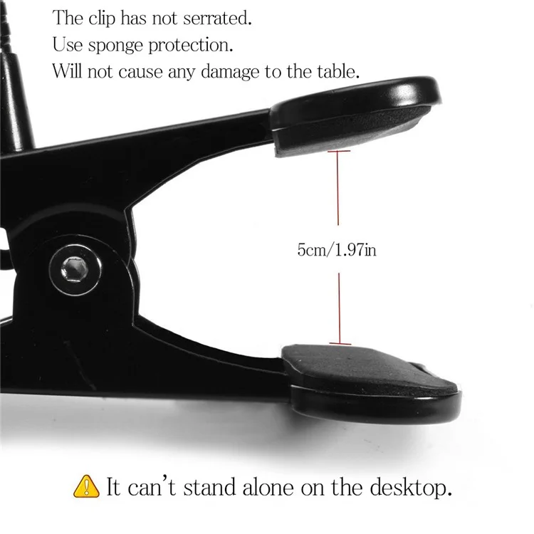 YOUOKLIGHT YK2309 1W Clip-on Desk LED Lamp Flexible Goose Neck LED Light - US Plug