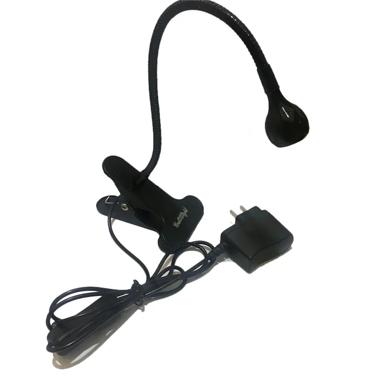 YOUOKLIGHT YK2309 1W Clip-on Desk LED Lamp Flexible Goose Neck LED Light - US Plug