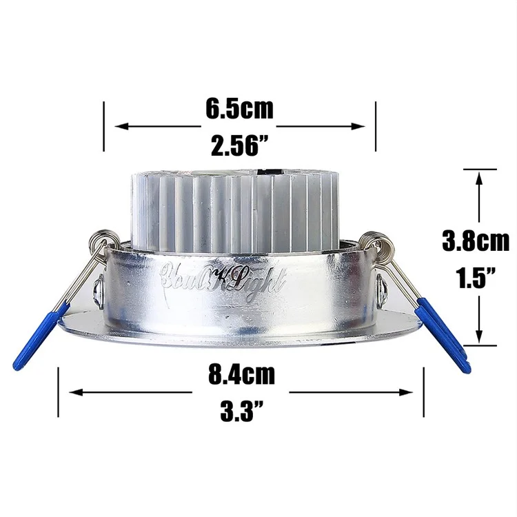 6Pcs/Set YOUOKLIGHT 3W Warm White LED Downlight Ceiling Lamp AC85-265V