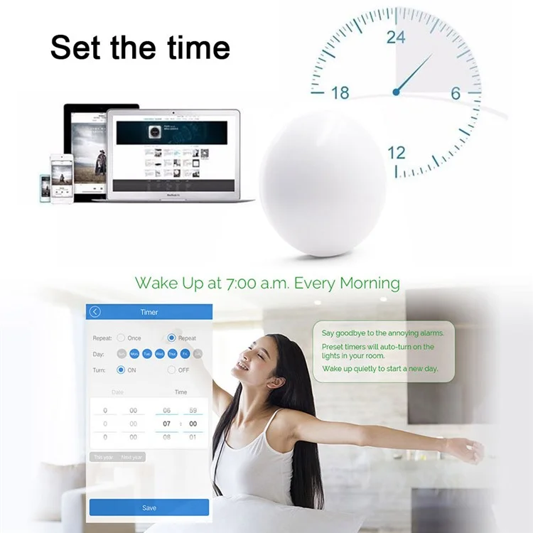 35CM 15W WiFi Phone APP Control Smart LED Ceiling Light AC 110 -240V - Cool White