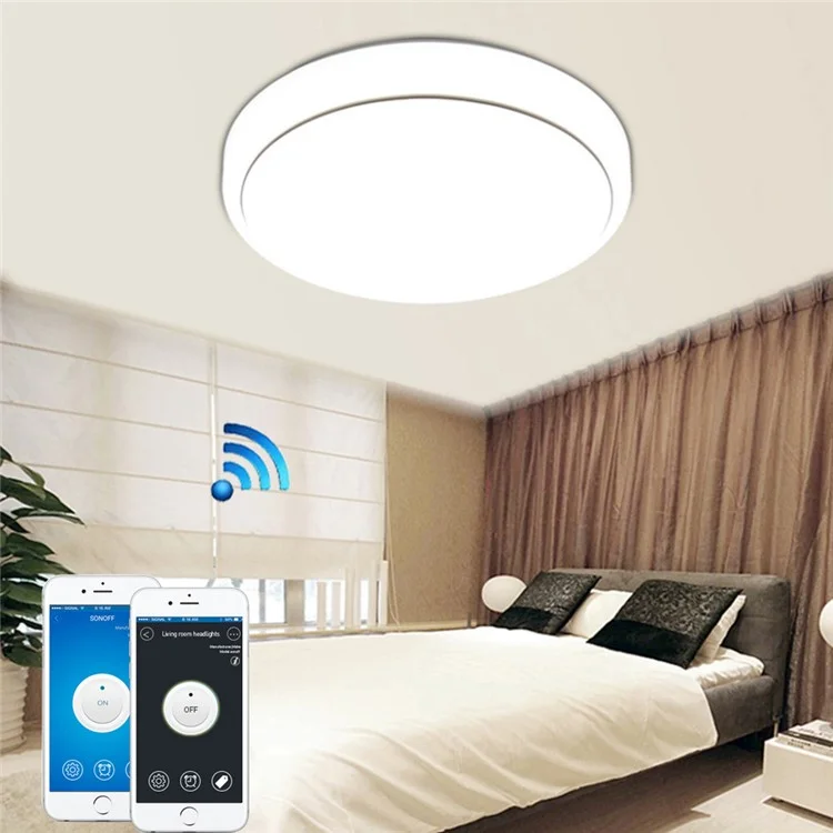AC 110 -240V 35CM 15W WiFi Phone APP Control LED Ceiling Light - Cool White