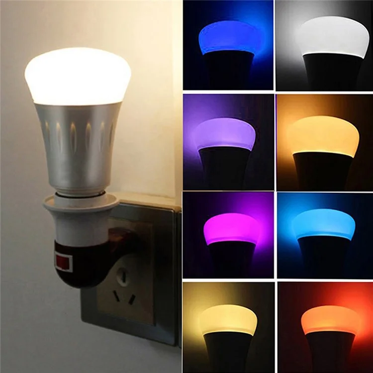 AC 85 - 265V E27 RGBW Dimmable Smart WiFi  LED Bulb Wireless APP Remote Control Color Changing Light Bulb