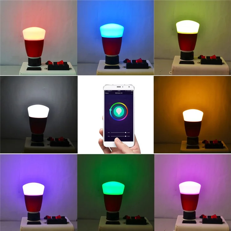 Adjustable Brightness Smart WiFi E27 LED Bulb Wireless APP Remote Control Bulb AC 85 - 265V