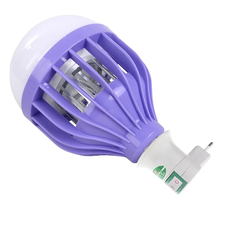 YOUOKLIGHT YK0068 12W 3-Mode Insect Fly Killer Mosquito Bug Zapper Lamp Light Bulb With E27 to EU Plug
