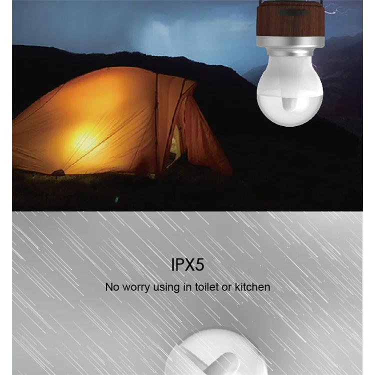 SUNREX A6 Outdoor Portable Camping Induction LED Light Energy-Saving Rechargeable Lamp Lantern