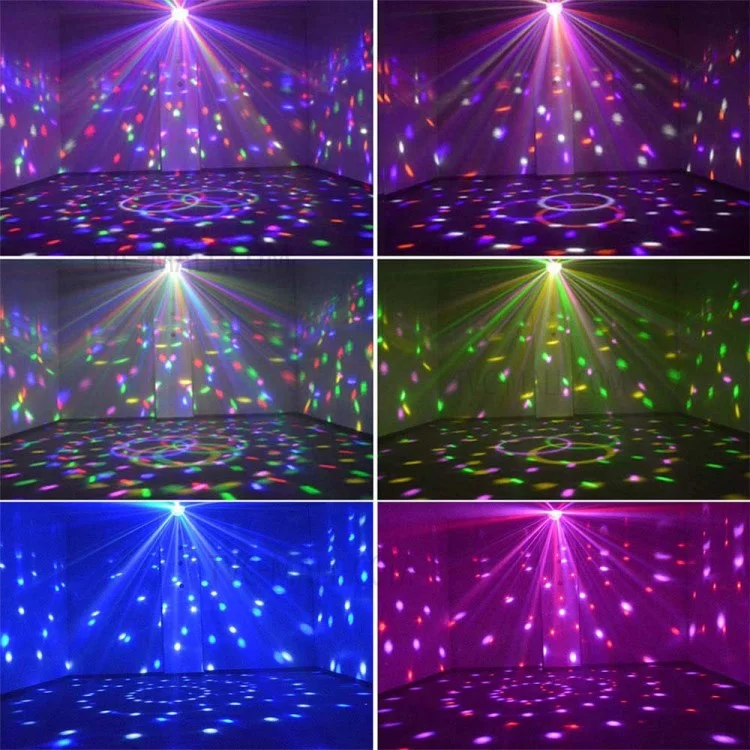 YouOKLight 9-Color LED Music Crystal Magic Ball Light MP3 USB Bluetooth Disco DJ Stage Light with Remote Control - EU Plug