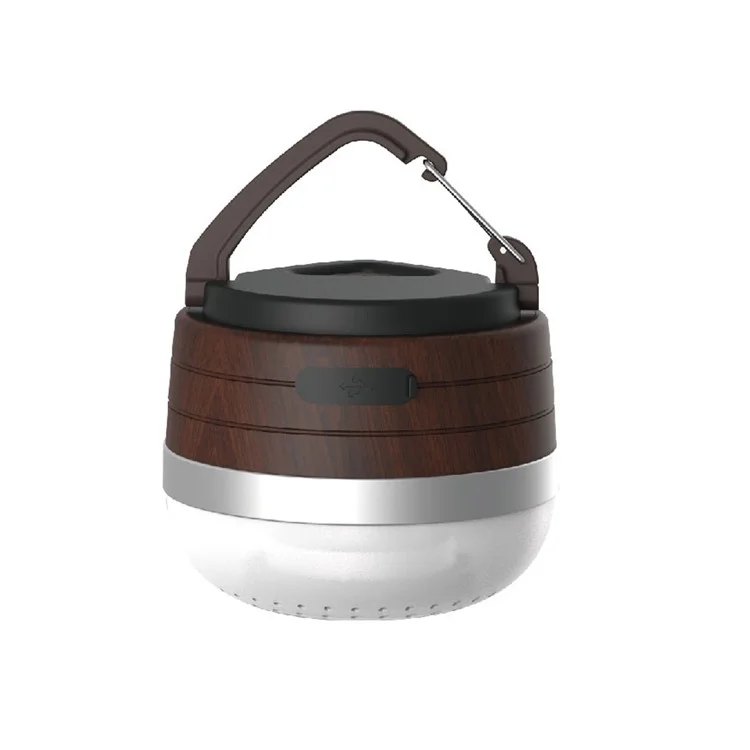 SUNREX CC Music Portable Wooden Camping Light Rechargeable Bluetooth Speaker Lamp Lantern