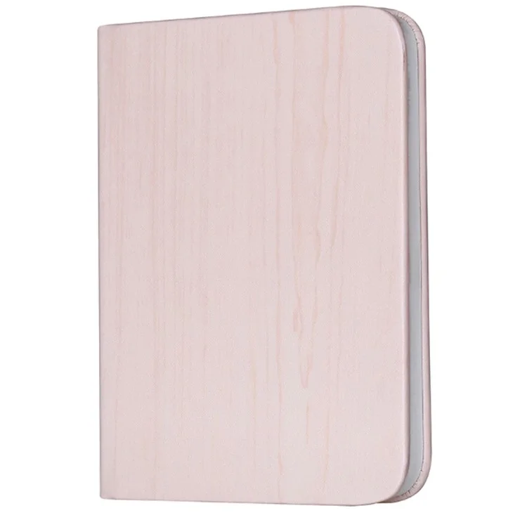 USB Rechargeable LED Foldable Wood Grain Book Shape Desk Table Lamp Night Light - White