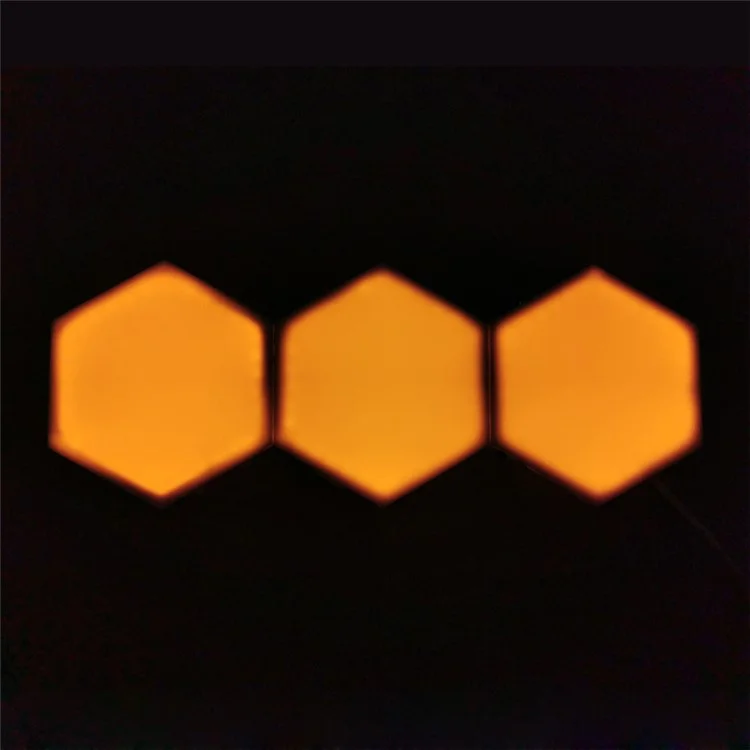 6 pièces/pack Lampe murale modulaire à induction tactile magnétique DIY Honeycomb - Édition couleur [Prise UE]