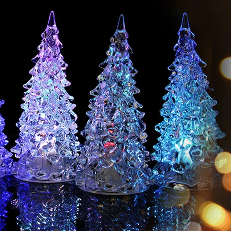 LED de Noël en Acrylique Crystal Crystal Flash Night Light