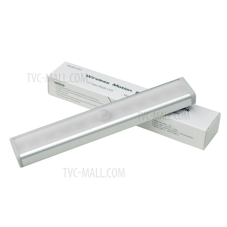 FORECUM L802 3W 10-LED PIR Motion Sensor Light Bar with Magnetic Strip