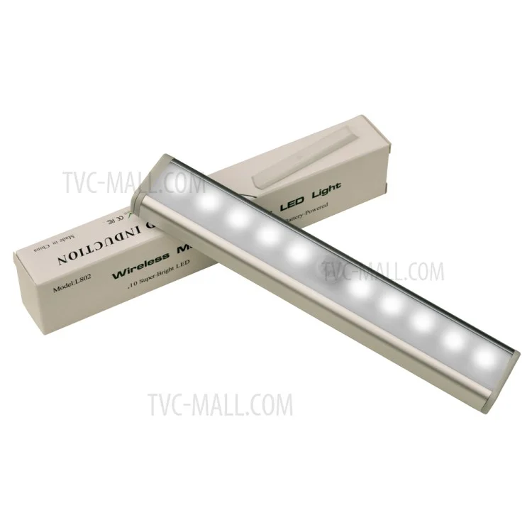 FORECUM L802 3W 10-LED PIR Motion Sensor Light Bar with Magnetic Strip