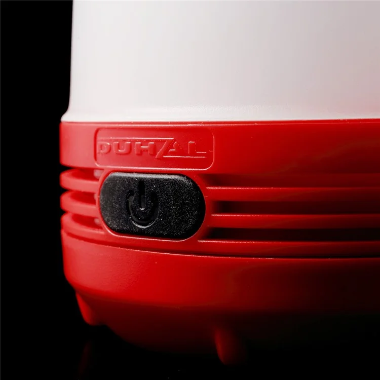 DUHAL IP65 Portable Emergency LED Lamp Flashlight Night Light for Outdoor Camp & Indoor Use - Red