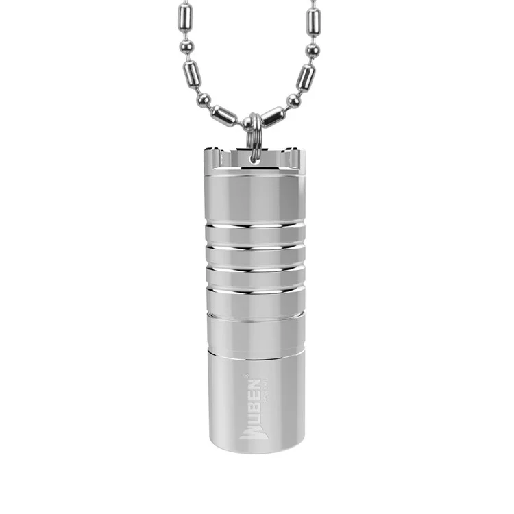 WUBEN G339 Mini Stainless Steel Rechargeable LED Necklace Flashlight