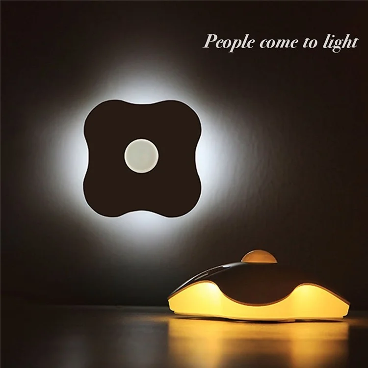 Four Leaf Clover Style 6 LED Motion Sensor Human Body Induction Lamp