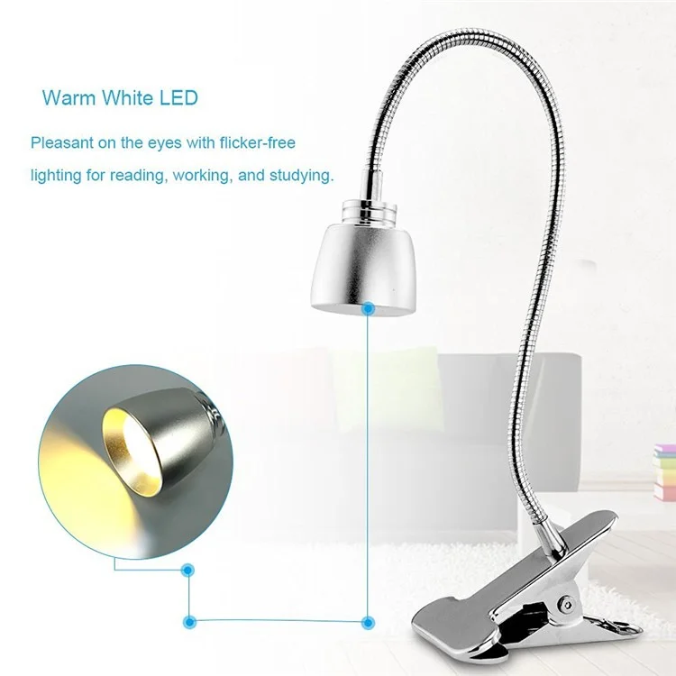 Anpress Dimmable Eye-Care LED Desk Lamp Energy Efficient Table Lamp with Flexible Gooseneck