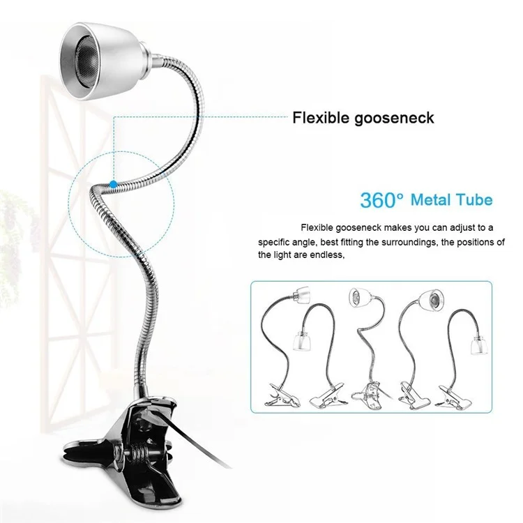 Anpress Dimmable Eye-Care LED Desk Lamp Energy Efficient Table Lamp with Flexible Gooseneck