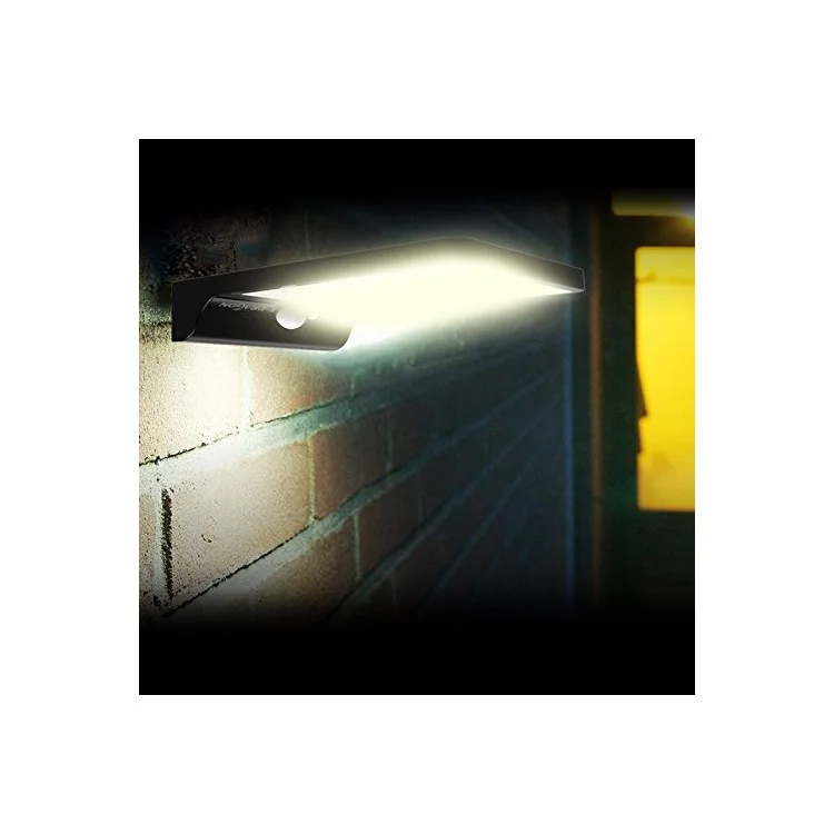 Outdoor 36-LED Solar Powered Motion Sensor Light Waterproof Spotlight Wall Light - Black