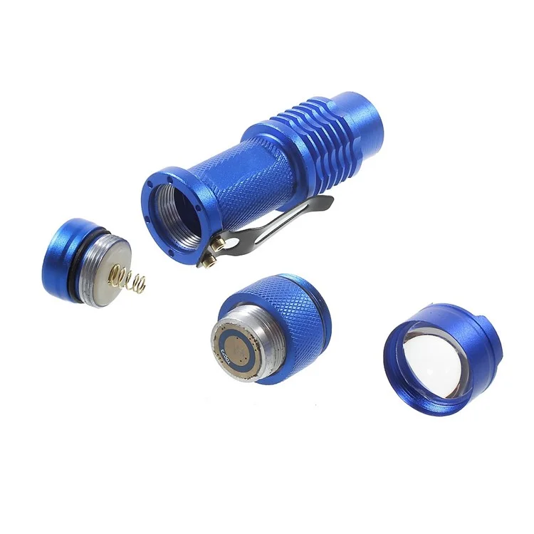 XLD-006G Portable CREE LED Flashlight 10W 1100LM 200m Light Range - Blue