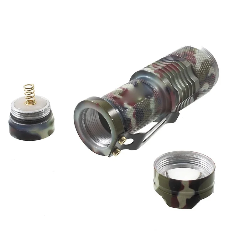 XLD-006G Outdoor CREE LED Flashlight 10W 1100LM 200m Light Range - Army Green Camouflage