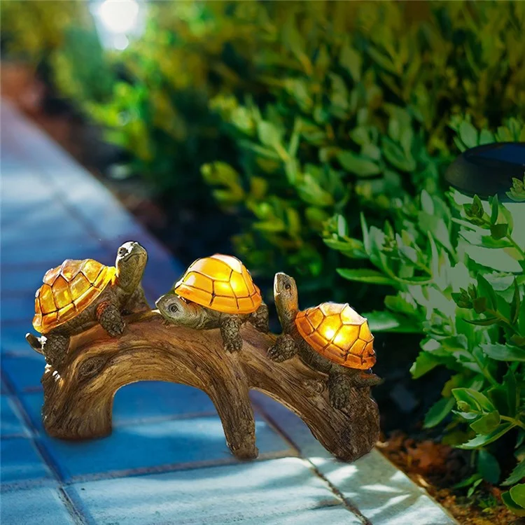 Tortoise Design Solar Power Resin Landscape Light Outdoor Decoration Garden Lawn LED Lamp