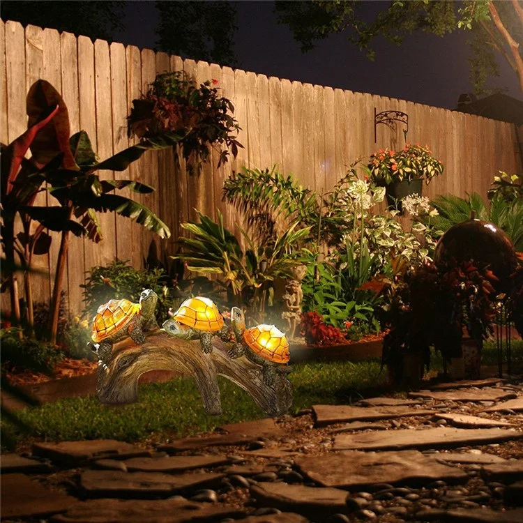 Tortoise Design Solar Power Resin Landscape Light Outdoor Decoration Garden Lawn LED Lamp
