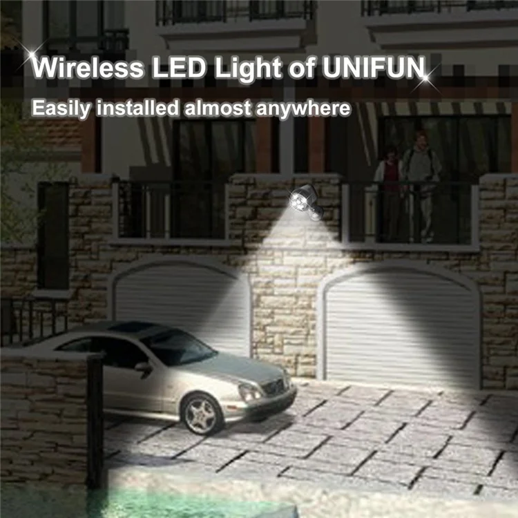 4 LEDs Sensor Outdoor Batteries Powered Wall Light Waterproof Motion Sensor Security Light