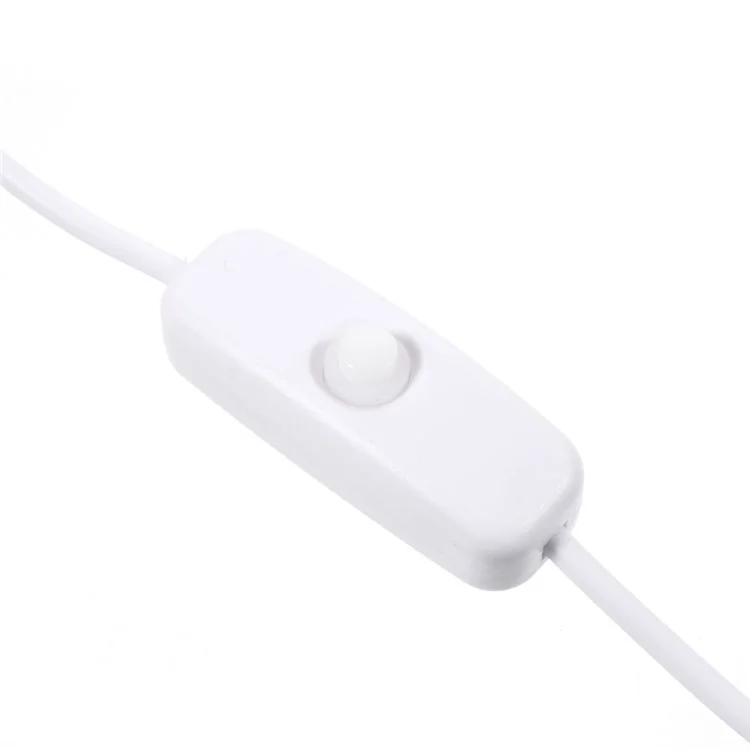DC5V 2W Magnetic Mini USB Light Bulb LED Lamp with 1.5m Switch Cable - White