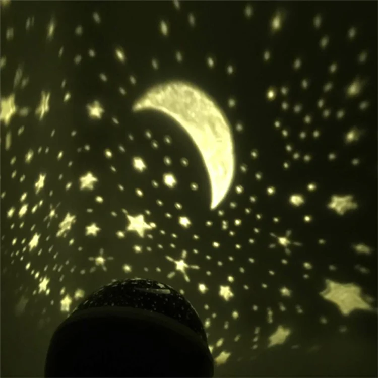 Fashion Babysbreath Projection Lamp Romantic Starry Sky Decorative Dimmable Night Light - Purple