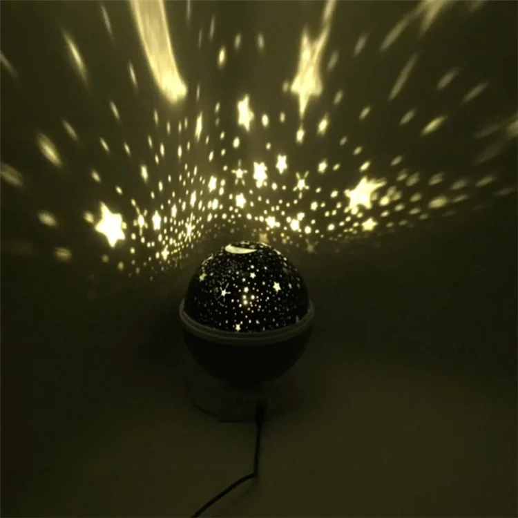 Fashion Babysbreath Projection Lamp Romantic Starry Sky Decorative Dimmable Night Light - Purple