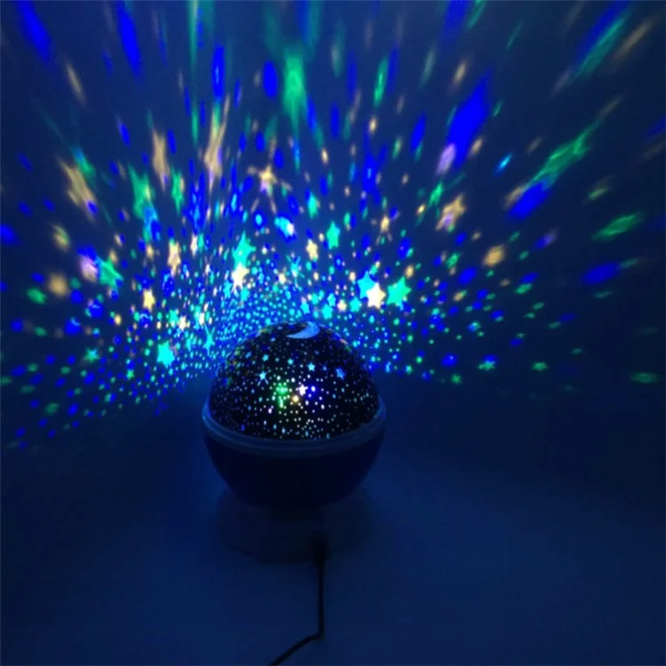 Fashion Babysbreath Projection Lamp Romantic Starry Sky Decorative Dimmable Night Light - Purple