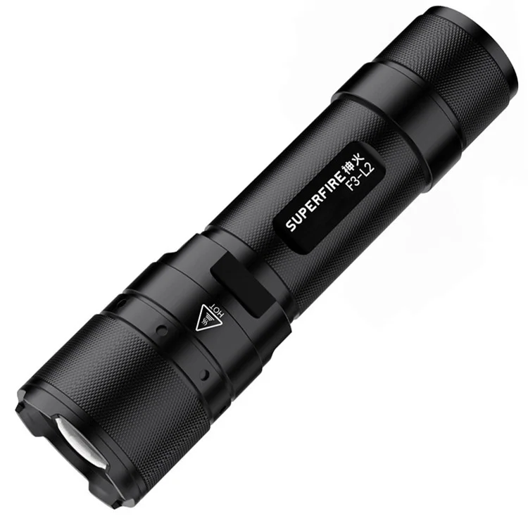 SUPFIRE F3-L2 L2(T6) LED 10W 1100 Lumen Focusing Flashlight - Black