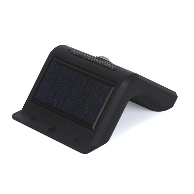 8 LED Solar Energy Light Sensor and PIR Sensor Light Outdoor Waterproof LED Wall Light - Black