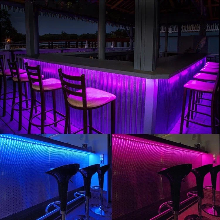 10M DC12V Soft RGB LED Strip Light with IR Remote for DIY Decoration - US Plug