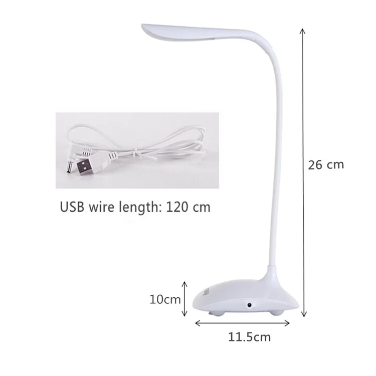 YK2202 5W USB Rechargeable Touch Sensor LED Reading Light Desk Table Lamp