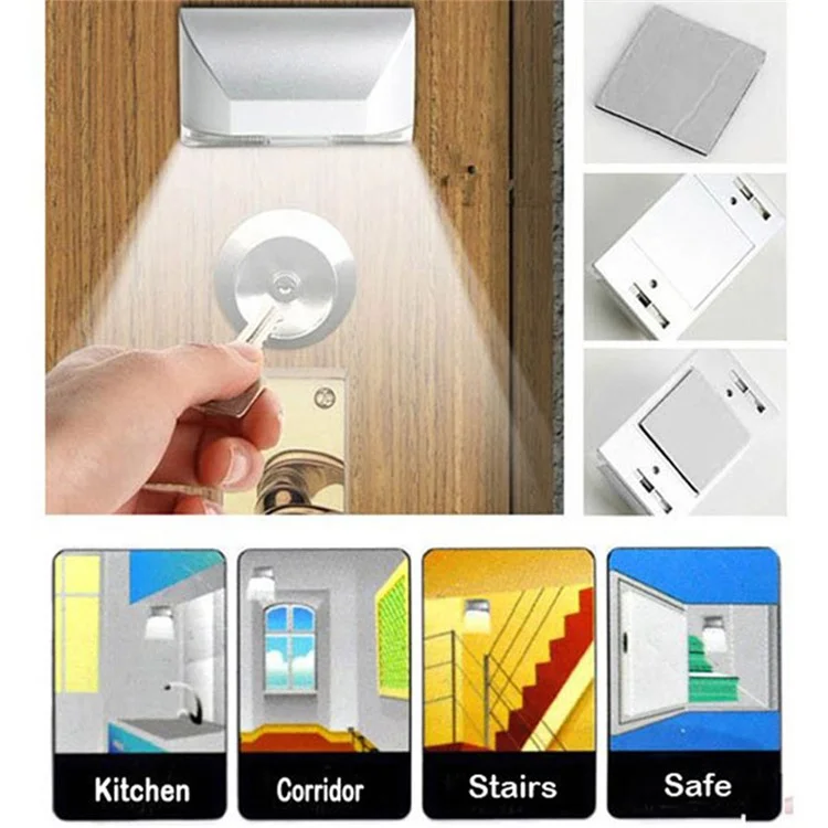 YK2256 Battery Powered Mini Auto PIR LED Light Motion Sensor Light