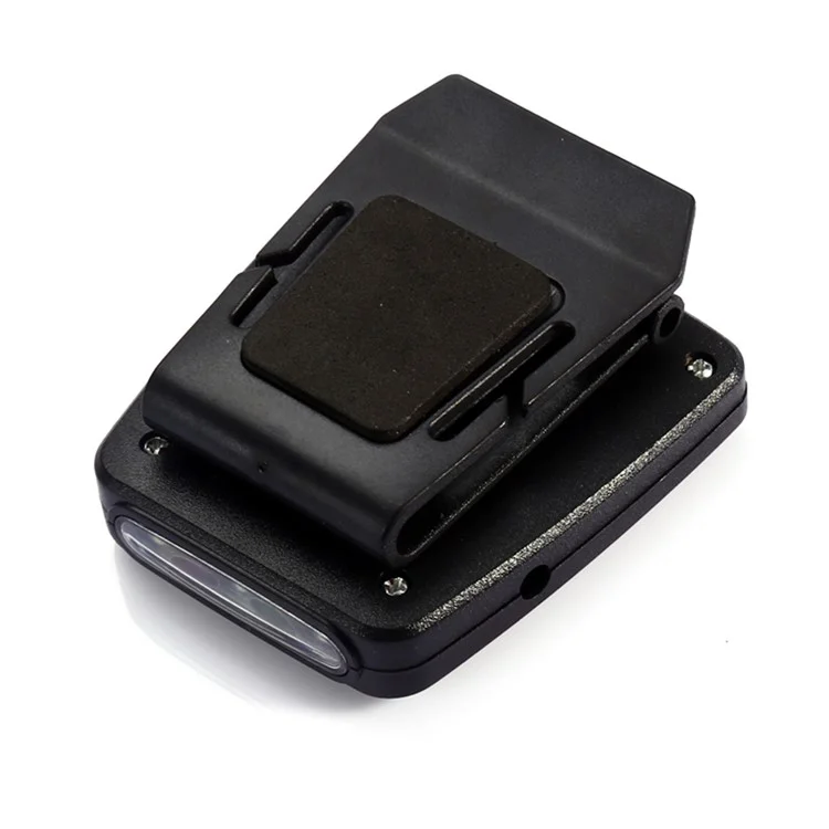 3-LED Clip-On Cap Light USB Rechargeable Infrared Human Body Induction Headlamp with Clip - Black